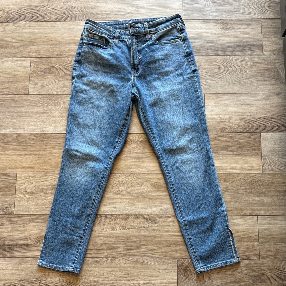 Old Navy Women’s High-Waisted OG Straight Side-Slit Ankle Jeans